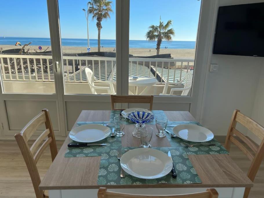 Le Carrousel - Apt Vue Mer - Plage A 10 M - Clim - Wifi Canet-en-Roussillon Zewnętrze zdjęcie